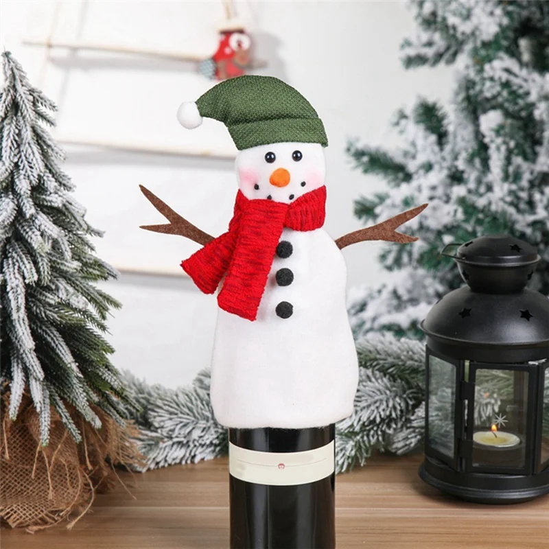 Christmas Wine Bottle Cover Clothing Bottle Dress Santa Wine Bag Wrap For Christmas Holiday Party Table Decor Durable