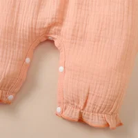 2PCS Newborn Baby Girl Bodysuuit Plain Sleeveless Romper+Hat Daily Summer Jumpsuuit Clothing for Infant Girl 0-18Months 4