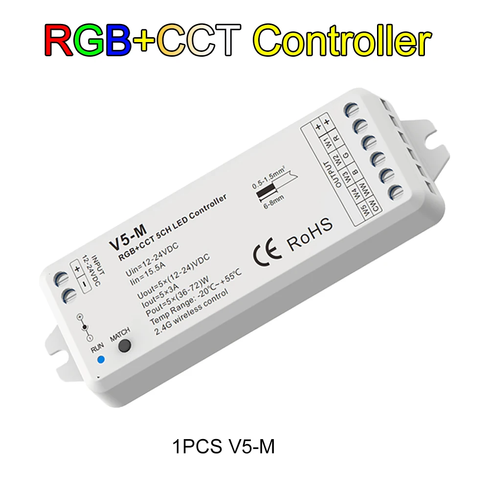 Светодиодный контроллер Skydance, Одноцветный, цветовой, CCT RGB RGBW RGBWW 2,4G, радиочастотный контроллер для линейной полосы V1 V2 V3 V4 VP (art.: 3920bf688f697) - 3920bf688f697