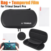 For Trimui Smart Pro Game Console EVA Hard Carrying Case with Tempered Glass Film EVA Protective Case Waterproof Storage Bag 1