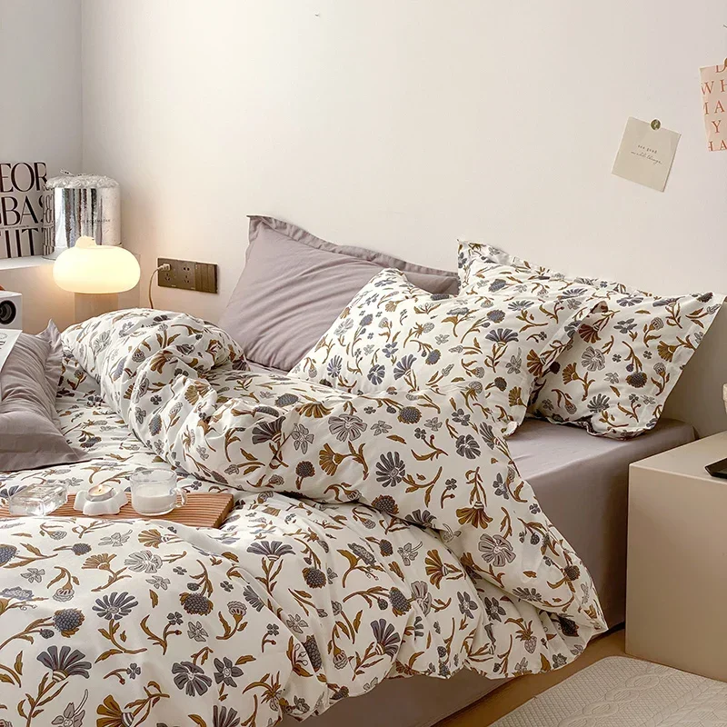 

Pure Cotton Cute Little Floral Duvet Cover Soft Skin Friendly Fabric Quilt Cover Twin King King Size Comfortable Quilt Cover