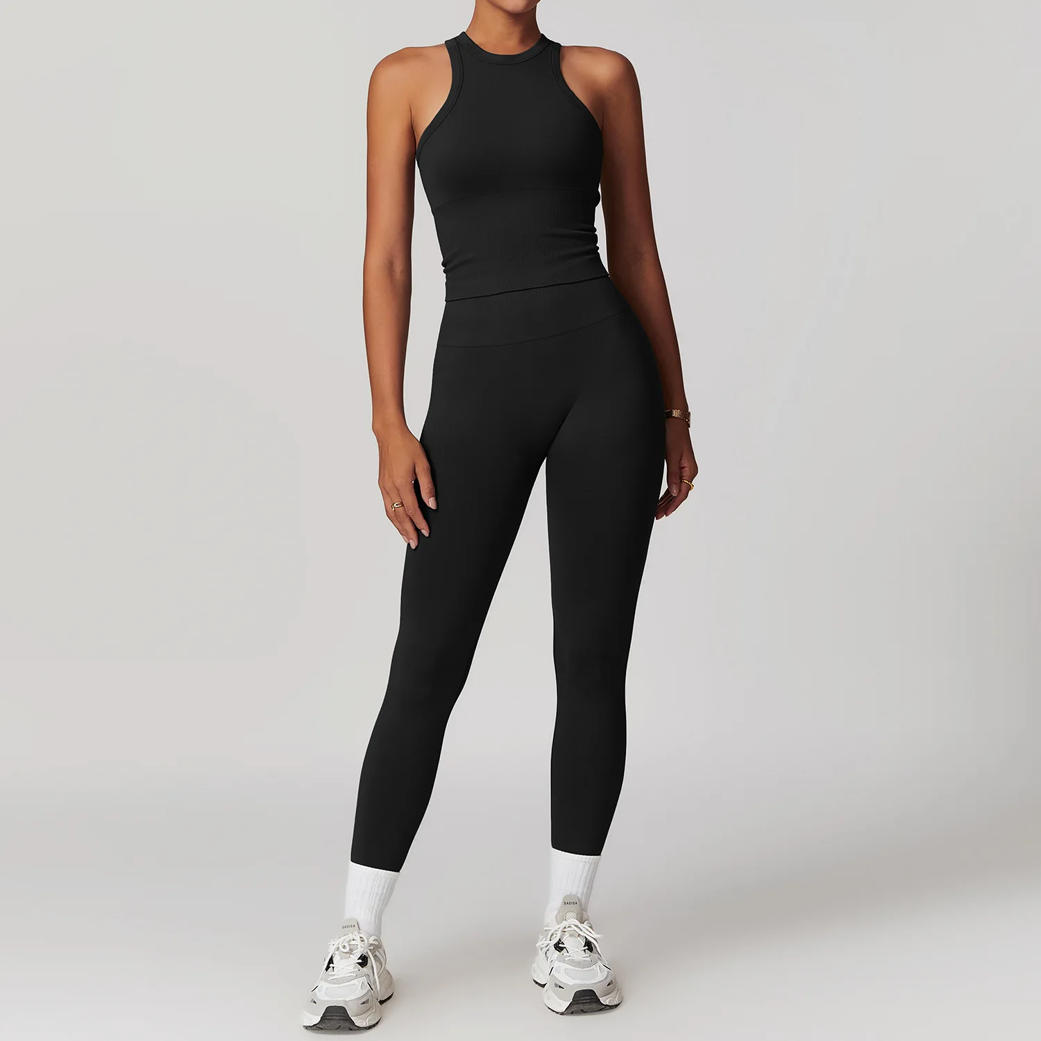 Seamless Athletic Wear Women's 2 Pieces Yoga Set Workout Sportswear Gym Clothing High Waist Leggings Fitness Sports Suit yoga set sports set gym workout set sportswear set fitness set yoga pants set
