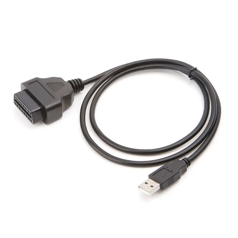 

16-контактный OBD2 к USB-порту, адаптер зарядного устройства, кабельный разъем, диагностический инструмент