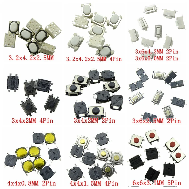 Chave do Controle Remoto do Carro Interruptores do Toque Botões Toque Chave Componente Pacote para Hyundainissanhondavwtoyotakiapeugeot 100 Pcs
