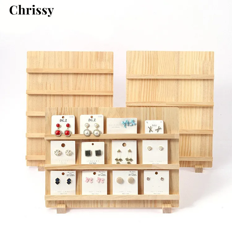 Wood Earrings Bangle Display Stand 2/3/4/5 Layers Shelf Mobile Phone Wallet Holder Detachable Vertical Simple Fram 5pcs lot plastic bracelet hook hand chain display rack detachable jewelry shelf bangle stand holder