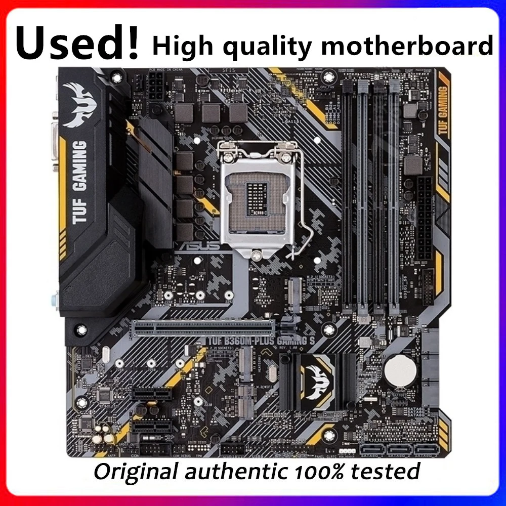 

For Asus TUF B360M-PLUS GAMING S Original Used Desktop Intel B360 B360M DDR4 Motherboard LGA 1151 i7/i5/i3 USB3.0 SATA3