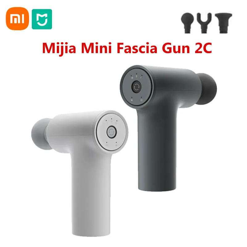 Оригинальный Xiaomi Mijia Mini Fascia Gun 2C упорный 12 кг умное снаряжение с памятью 350 г портативный 2500 об/мин высокоскоростной массажер абстрактный нагрев