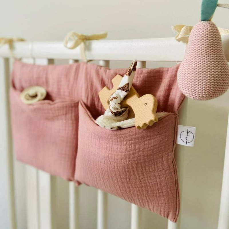 

Портативная сумка для хранения детской кроватки, многофункциональный хлопковый органайзер для кровати и подгузников для новорожденных, постельное белье для малышей