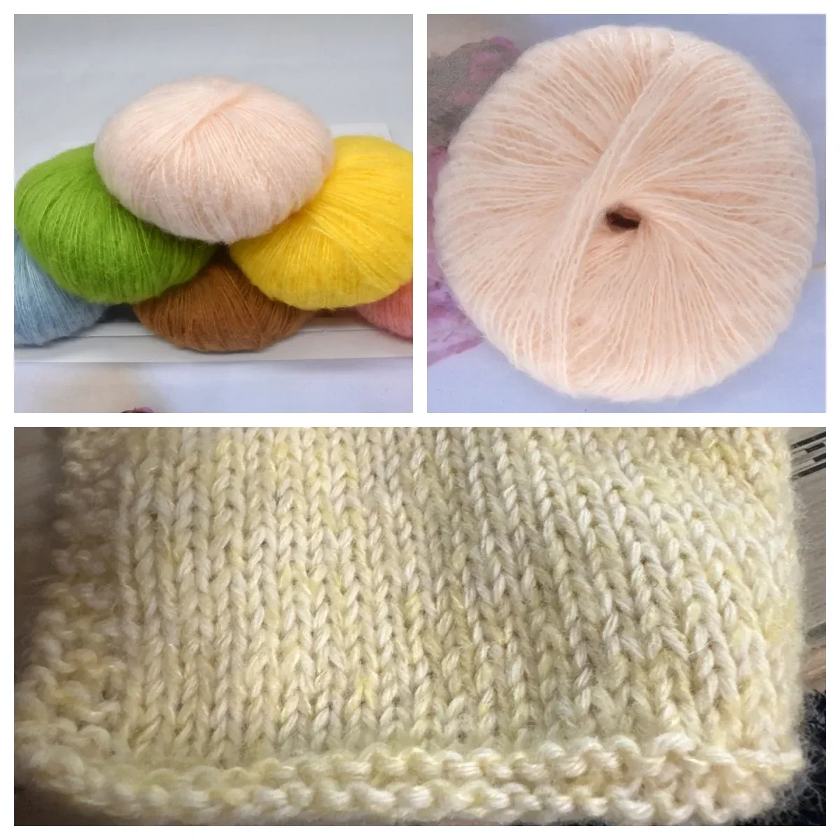 Wholesale 250g/lot 10balls DIY Thin Soft Mohair Yarn Pluah Yarn Hand Knitting Weaving Crochet Thread 60% Mohair 40% Acrylic 2