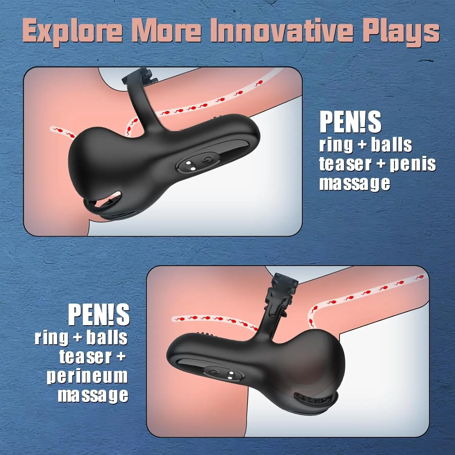 APP Control Vibrating Penis Ring Cock Ring for Men Delay Ejaculation Adjustable Cockring Couple Vibartor Sex Toys for Men 5