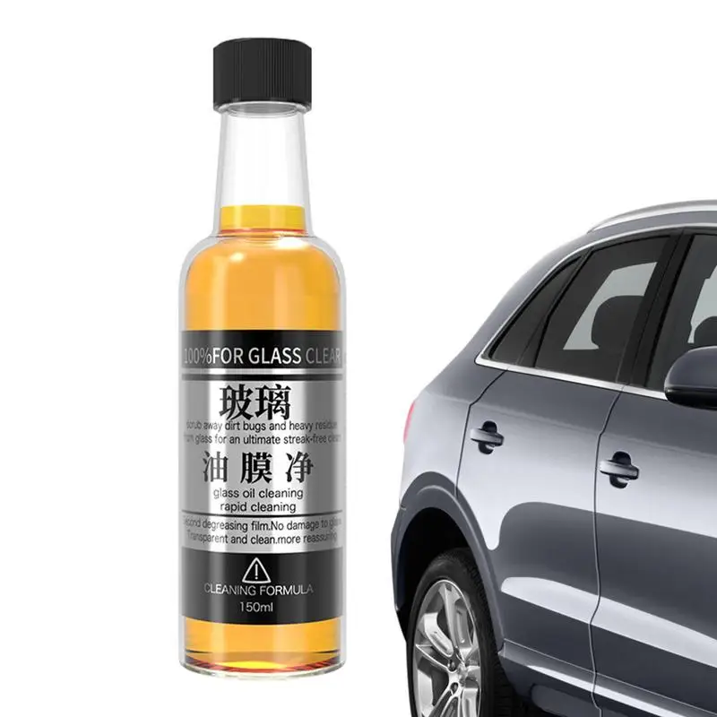 

Car Glass Oil Film Cleaner 150ML Glass Stains Cleaner For Grease Film Thorough Removing Automotive Window Lubricants For Glass