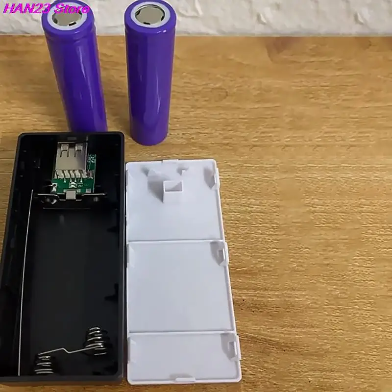 휴대용 USB 보조배터리 키트 보관 DIY 박스, 휴대폰 MP3 전자 충전용, 18650 보조배터리 배터리 충전기 케이스, 5V 1A, 1PC