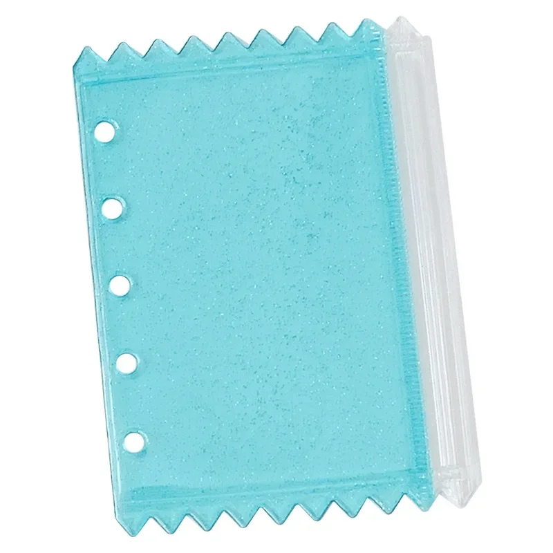 M5 5Holes Candy Collorful Binder Pockets Binder Zipper Folders Notebook Waterproof Pvc Leaf Document Filing Bag plastic file bag,ring binder pockets