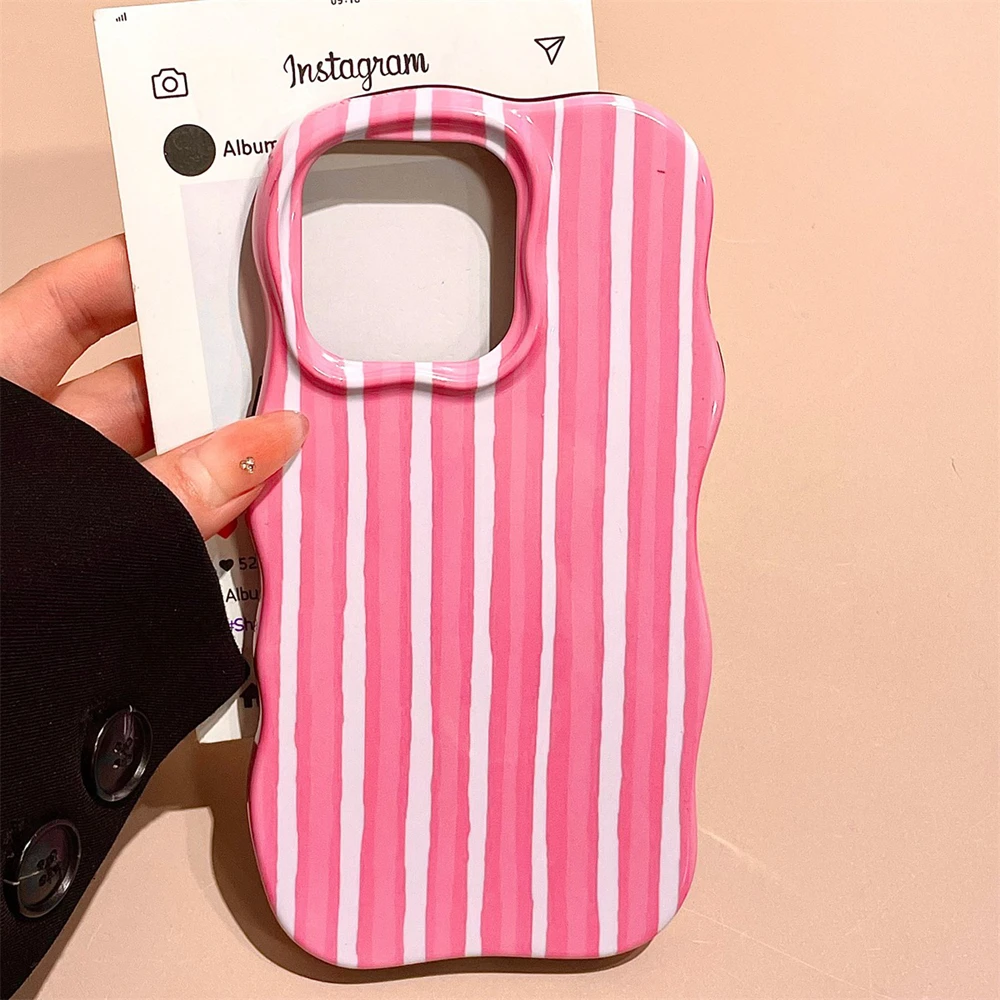 Elegant Glossy Double Color Stripes Ultra-Thin Shockproof Phone Case