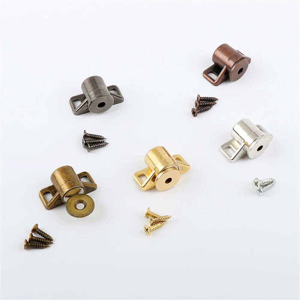 Zinc Alloy Wardrobe Magnetic Suction Round Cabinet Catches Iron Cabinet Door Suction Hardware Magnets 1~5PCS magnetic cabinet catches magnetic cabinet latches
