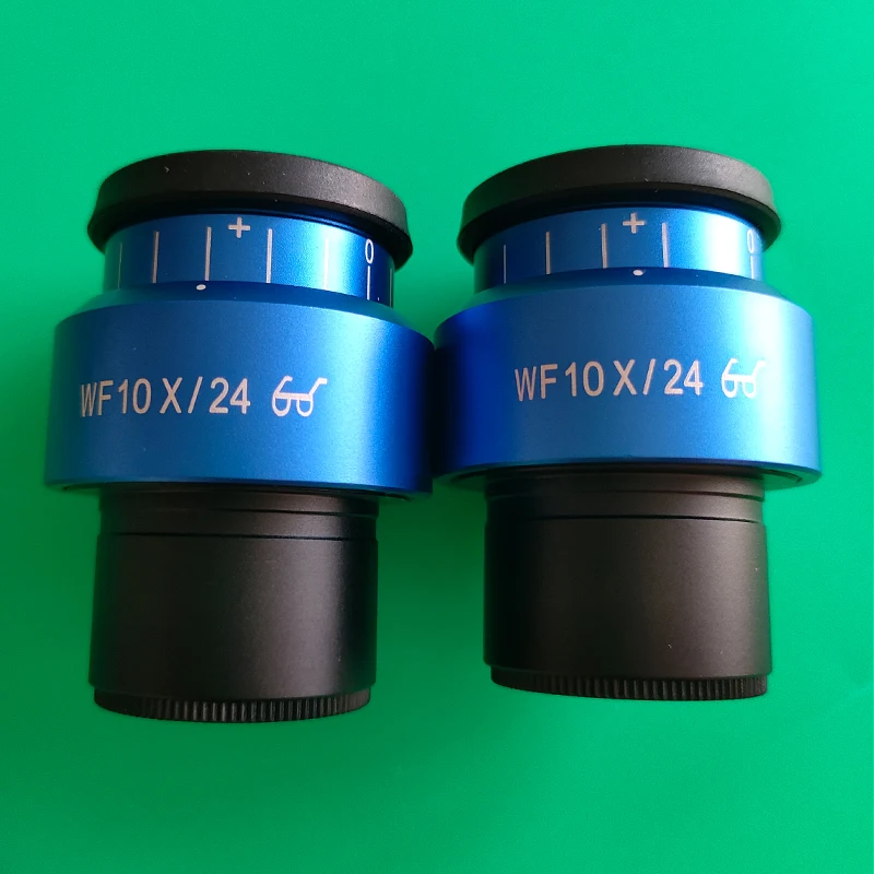 Microscope Eyepiece 2pcs WF10X/24MM Microscope Eyepiece high Point Wide Field Binocular Stereo Microscope Lens Accessories Diopter Adjustable 30MM