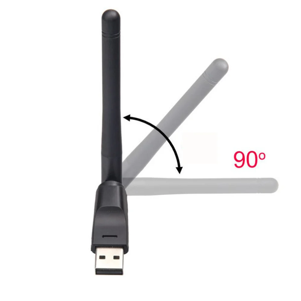 미니 USB 와이파이 어댑터, 강력한 호환성, 높은 이득 안테나, 네트워크 카드, 와이파이 수신 시뮬레이션 기능