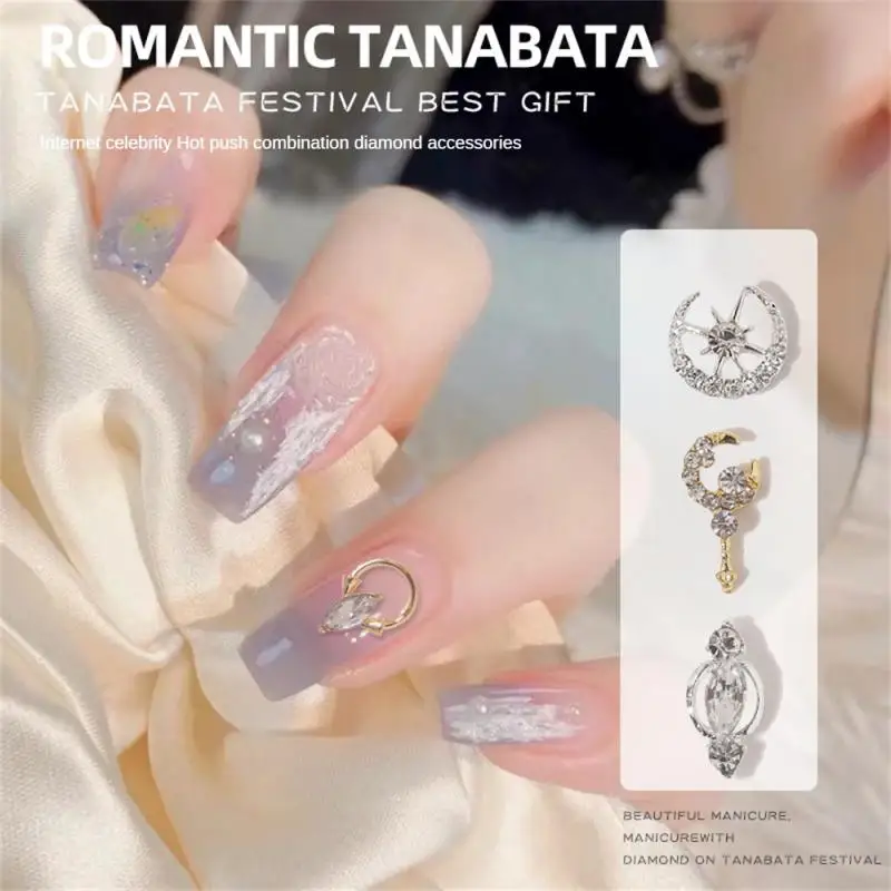 

Stereo Drill Alloy Decorate Ins Explosive Style Sticker Drill Nail Art Alloy Jewelry Silver Internet Celebrity Manicure Stereo