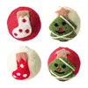 4PCS Christmas Snowflake Felt Balls 2024 Christmas Felt Ball Socks Xmas Tree Pendant Ornaments Festive Holiday Home Decorations 5