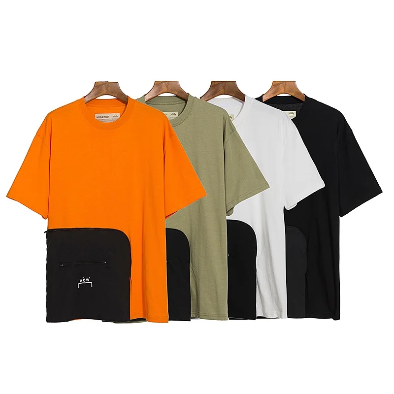

High Quality A COLD WALL Pocket T-shirt Men Women Casual A-COLD-WALL* Tee Front Black Pockets Back Logo Printed ACW Tops