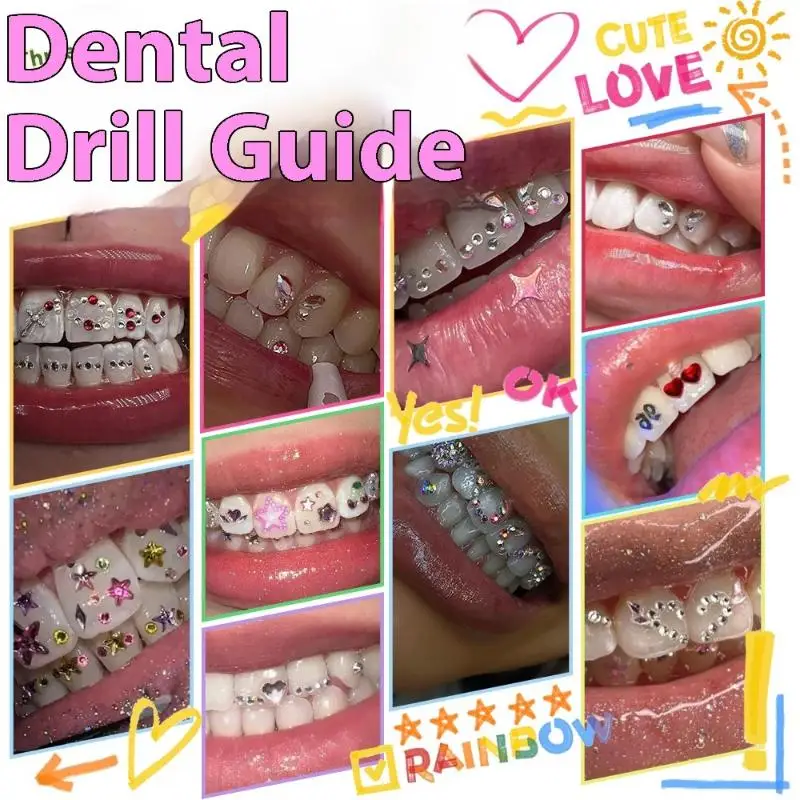 새로운 1세트 치아 보석 크리스탈 유리 나비 모양 장식 DIY 도구 다양한 모양 색상 치아 장식품
