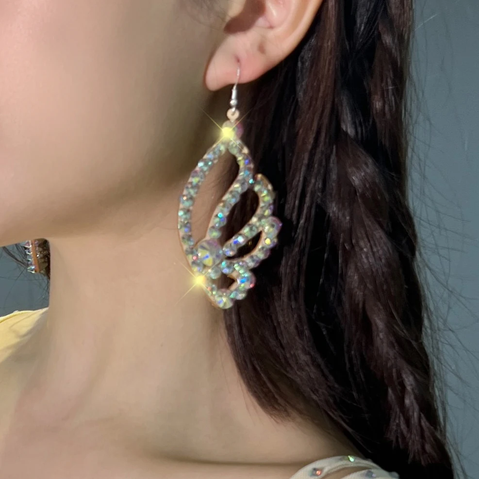 20 스타일 수제 컬러 다이아몬드 성능 귀 액세서리 밸리 댄스 여성 성인 하이 엔드 절묘한 귀걸이 쥬얼리