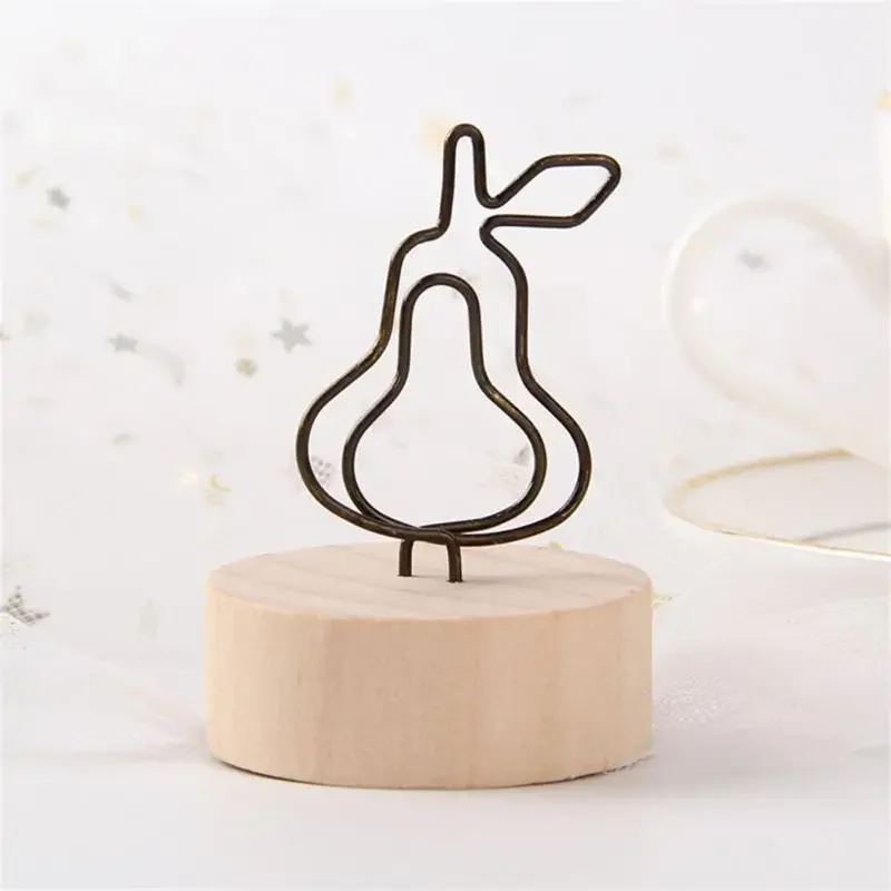 Retro Note Clip Wood Desktop Ornaments Photo Clip Memo Picture Frame Holder Photo Simplicity Home Decoration