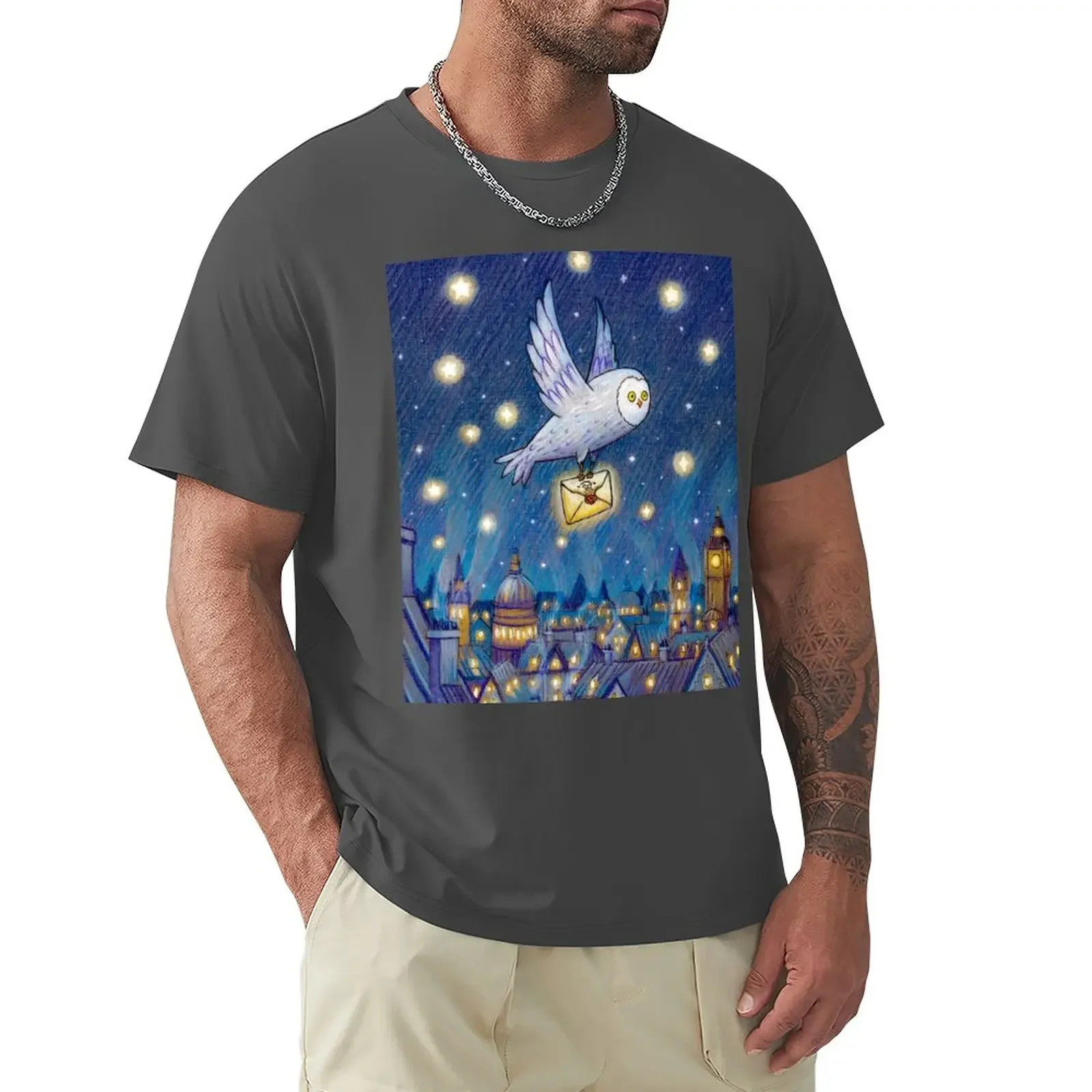 

Magic owl T-Shirt Blouse customs design your own mens white t shirts vintage clothes vintage men clothings