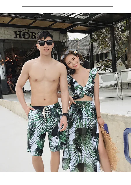 Swim Trunks Matching Mens And Womens Swimwear Matching Couple