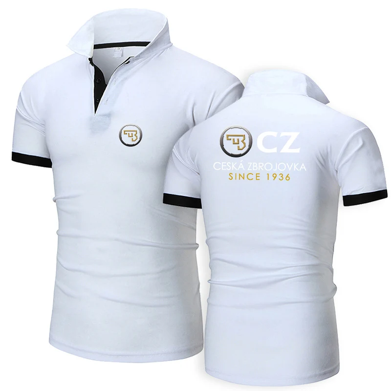 Mens Summer Polo Shirts Comfort Short Sleeves Casual Sport Tees