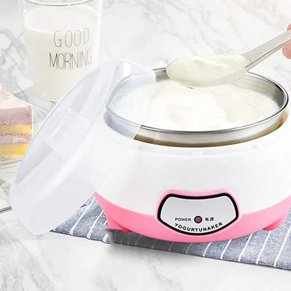 win-full 220V DIY Mini Automatic Yogurt Maker with Stainless Steel Liner Constant Temperature Fermentation advantageous 