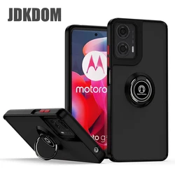 JDKDOM Multi - Device Protective Bracket Phone Case for Moto G Play 2025 (Black Red)