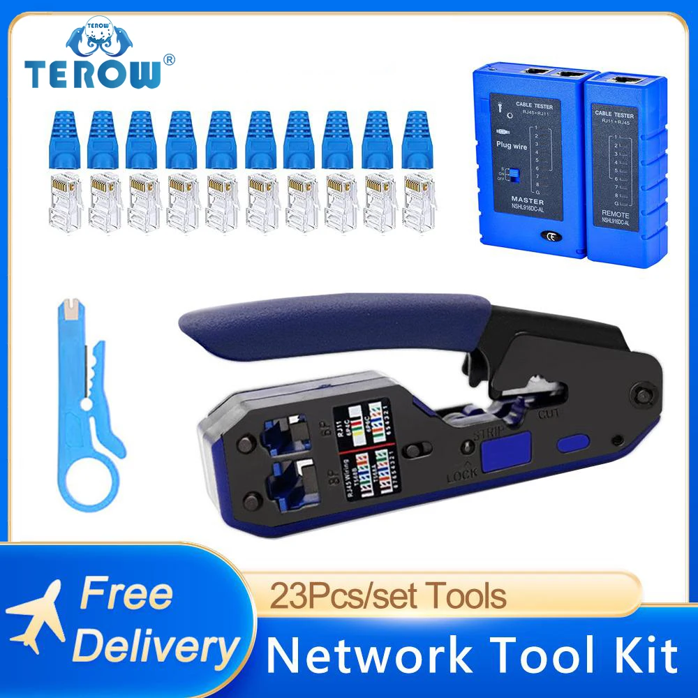 Обжимные Щипцы для RJ45/RJ11/RJ12/CAT5/CAT6/Cat5e rj45 rj11 rj12 network cable tester cat5 cat6 utp lan cable tester networking wire telephone line detector tracker tool