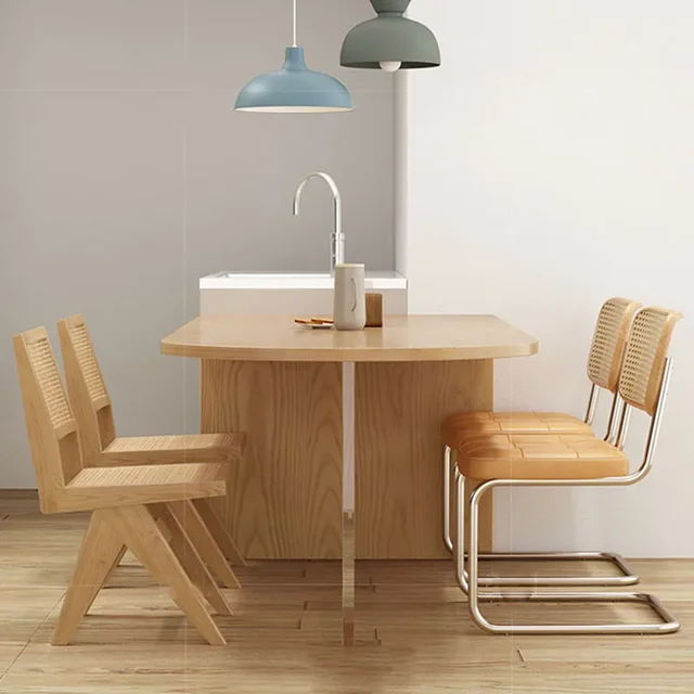 Design Acrylic Dining Table Wooden Waterproof Nordic Elegant Dining Table Minimalist Modern Mesas De Comedor Kitchen Furniture