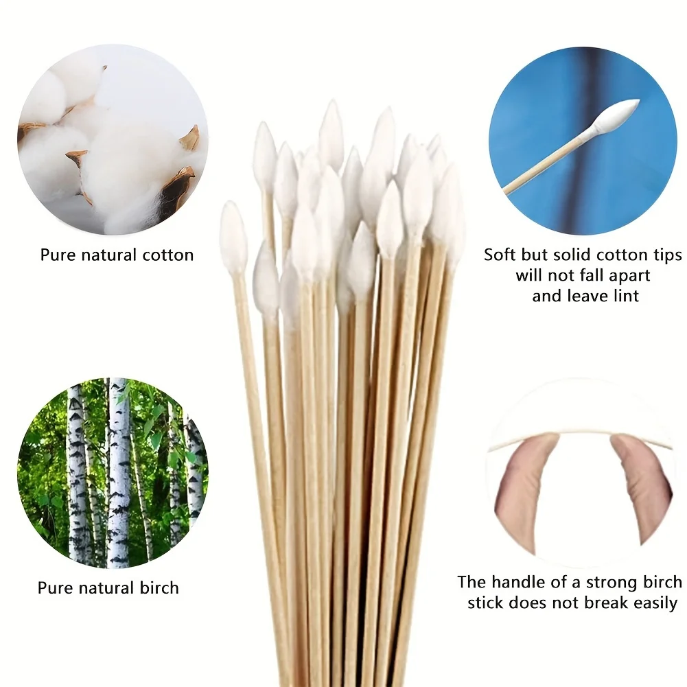 100/200/300/500/900pc Disposable Swab Cleaning Swab For Ear Cleaning Care Makeup,Portable Disposable For Home Daily