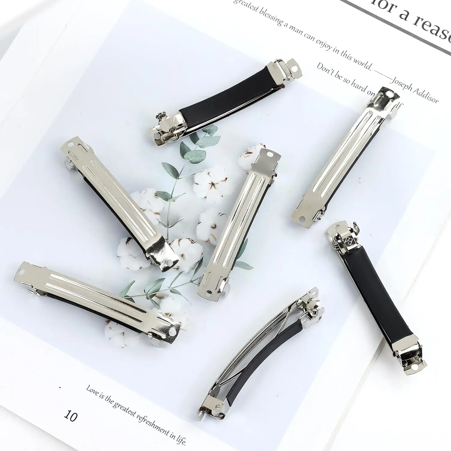10Pcs Französisch Frühling Haar Clips Verdickte Anti-Slip Haarspange Blank Basis Einstellung Haarnadeln DIY Schmuck Machen Haarnadeln Zubehör – Detail 4