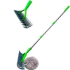 Alloy Steel Weed Harrow Garden Leaf Rake Twin-Head Weeding  3 Sections Removable Rods Garden Dethatcher for Clearing Hay 1