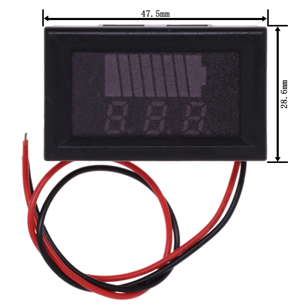 0.56" LED Digital Voltmeter Tester 12/24/36/48/60V Electric Vehicle Car Electricity Meter Test Battery Gauge Level Indicator images - 6