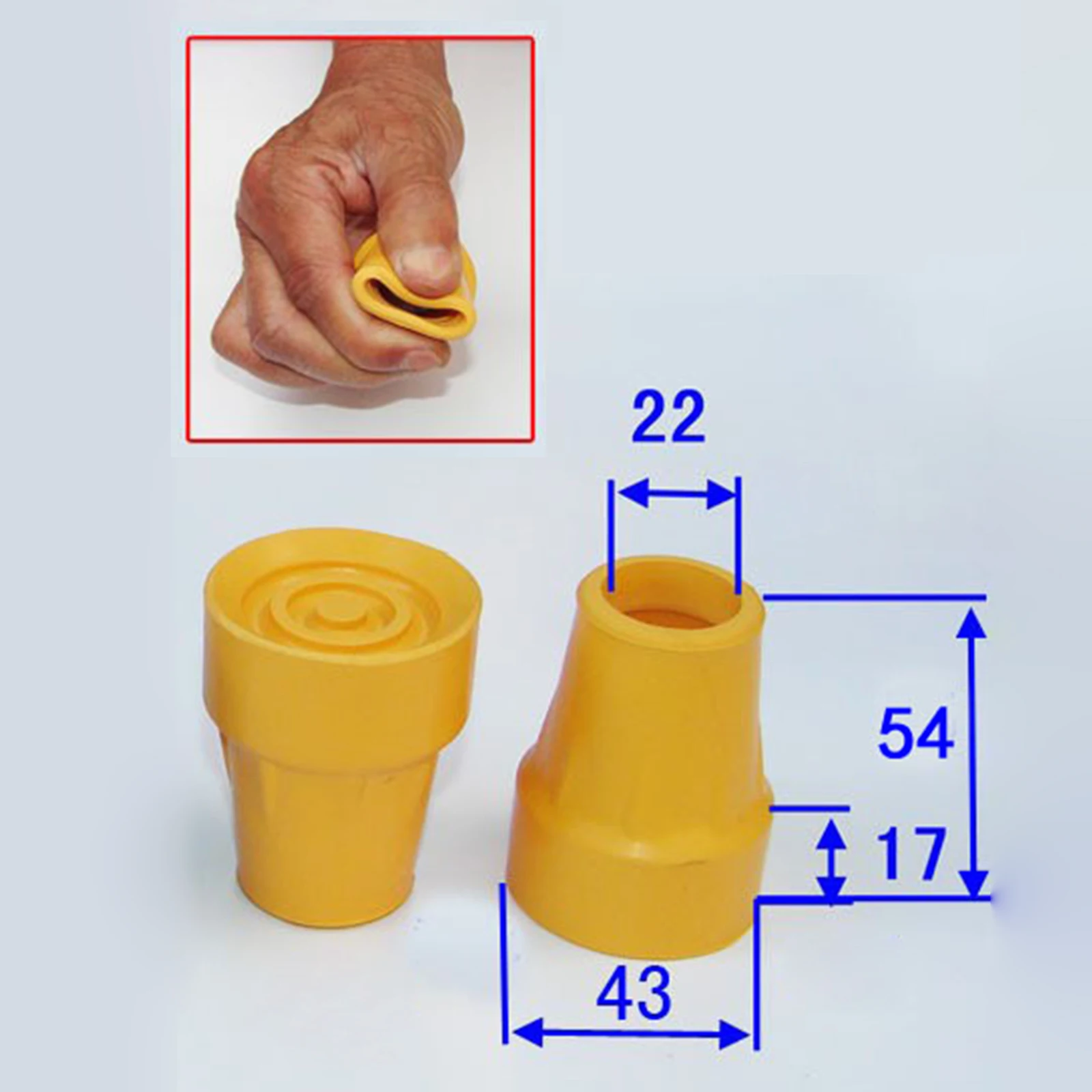 2 Set Crutch Accessory Kit Crutch Pad + Handle Grip Covers + Tip Cover Gray Rubber Replacement Part Pad crutch accessory kit