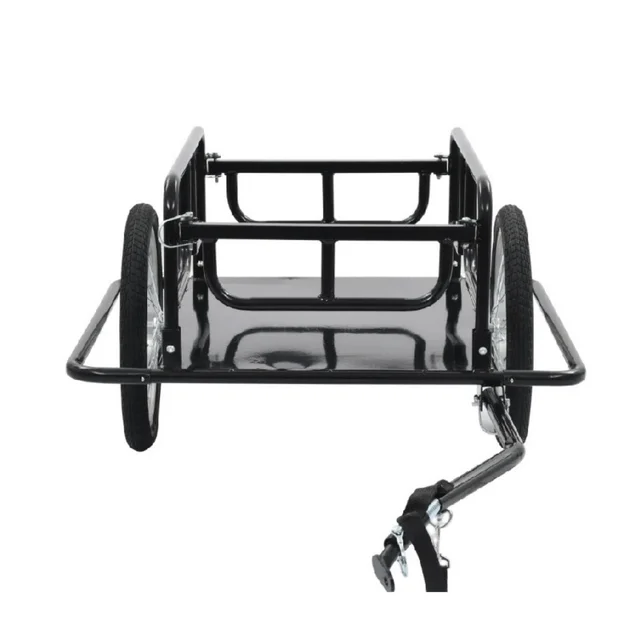 Összecsukható Rakománykerékpár Pótkocsi Kültéri Lovaglás Hátsó Szerelt Rakomány Vödör Kerékpár Vontató Szerszám Kocsi - Image 4