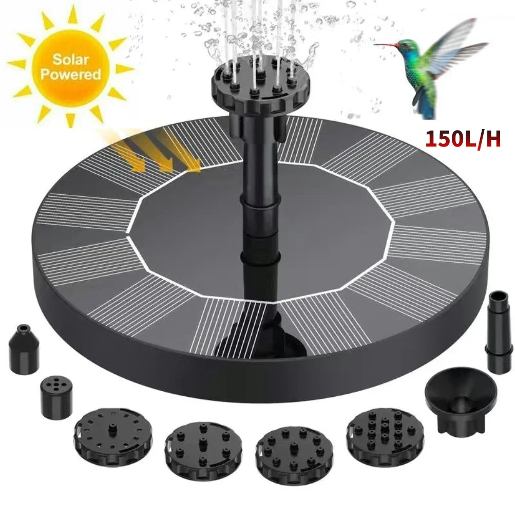Solar Fountain Pump 1.2W Solar Powered Water Fountain Pump For Bird Bath Garden Pond Pool Outdoor