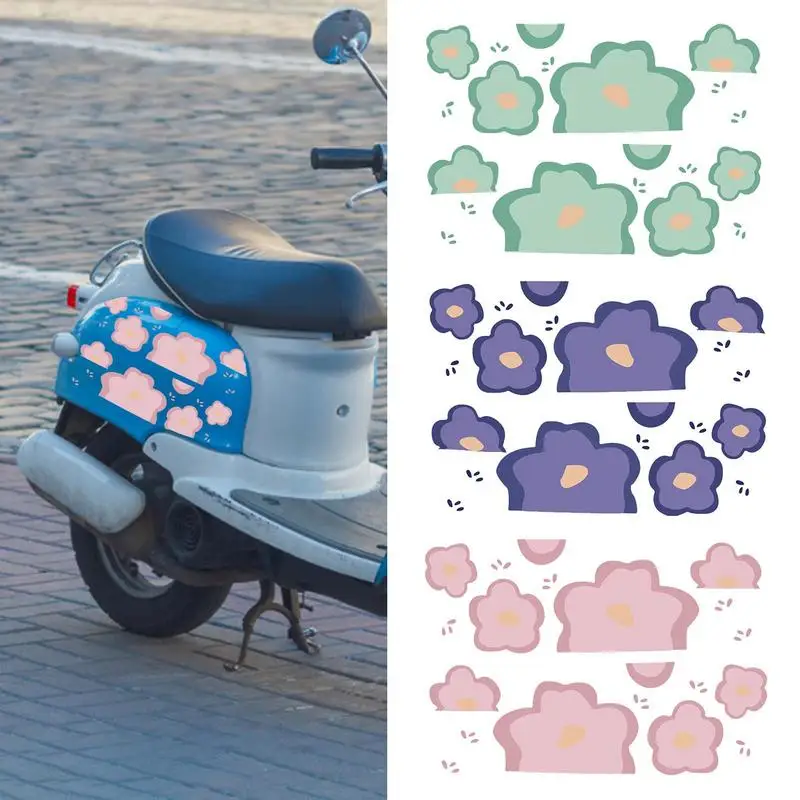 Flower Helmet Sticker Lovley DIY Decorate Car Styling And Decals Self Adhesive For Motorbike Motorcycle Motor Laptop Decal kinbor flower week plan notebook high appearance small weekly journals and notepads self disciplined punch book efficiency gifts