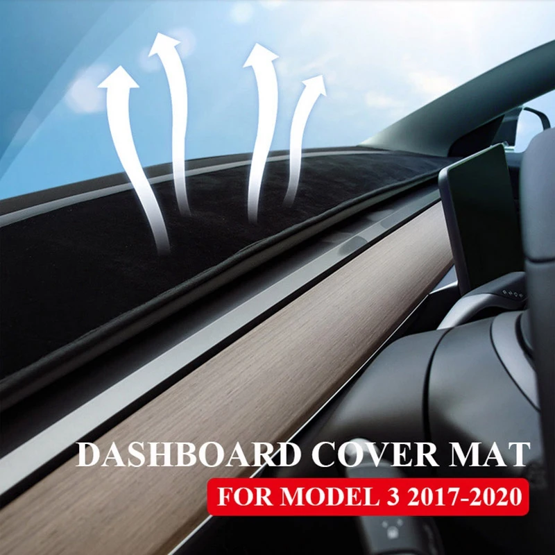 

Накладка для приборной панели Tesla Model 3 2017 2018 2019 2020