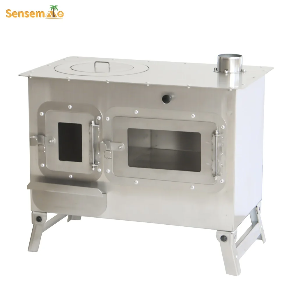 2024NEWLargePortableindoorWoodStoveStainlesssteelHuntingLodge