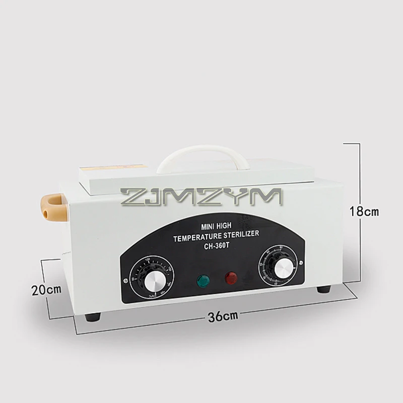 Dry Heat Sterilizer High Temperature Metal Tool Cleaning Box With Temperature Control & Timer, For Hair Salon Spa Nail