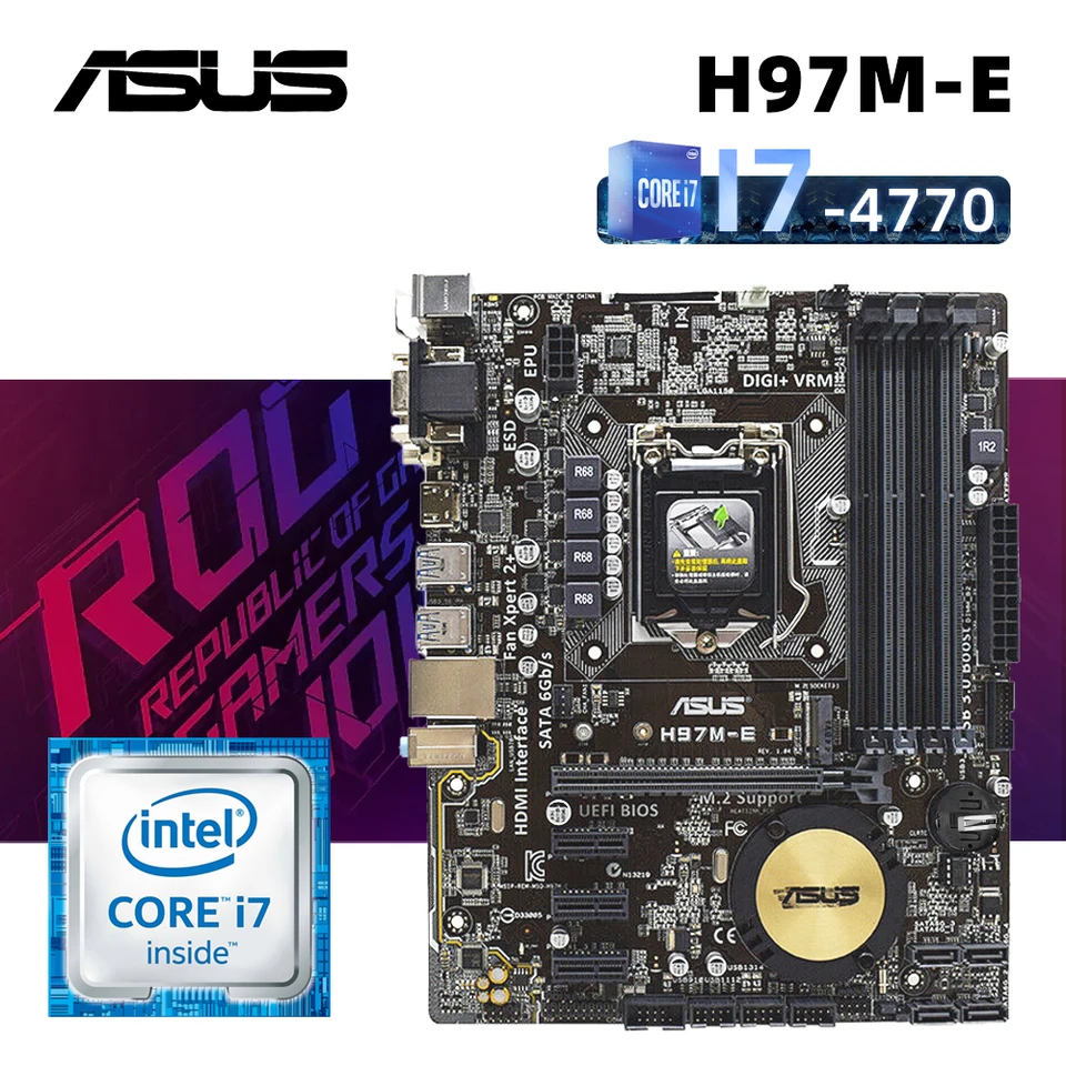 i7 4790 + ASUS H97-plus + メモリー 16Gb セット ASUS H97-PRO + i7-4790
