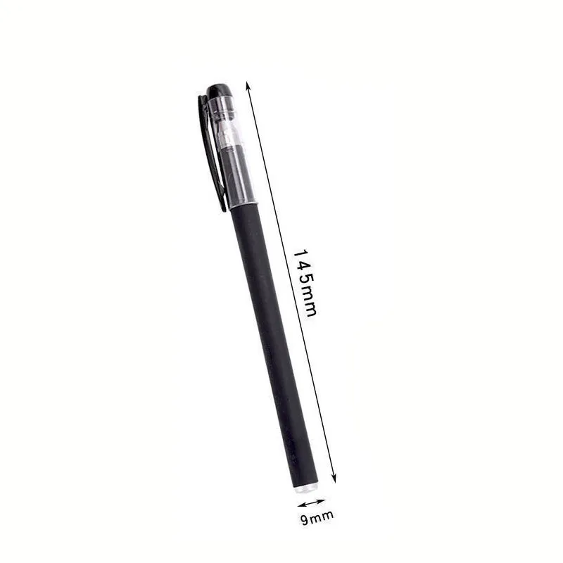 Set di 10 Penne Gel 0.5mm Inchiostro Nero Ricaricabile Punta a Proiettile per Scuola e Ufficio Accessori di Cancelleria Kawaii - immagine 6