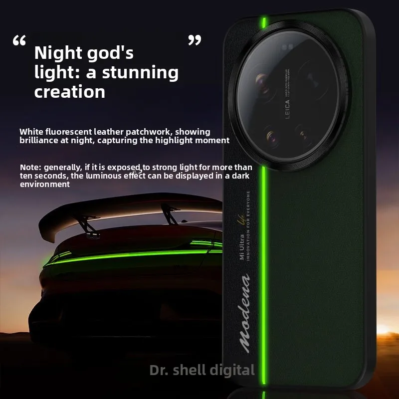 Luxury Fluorescent Striped Leather Drop-Proof Case Cover
