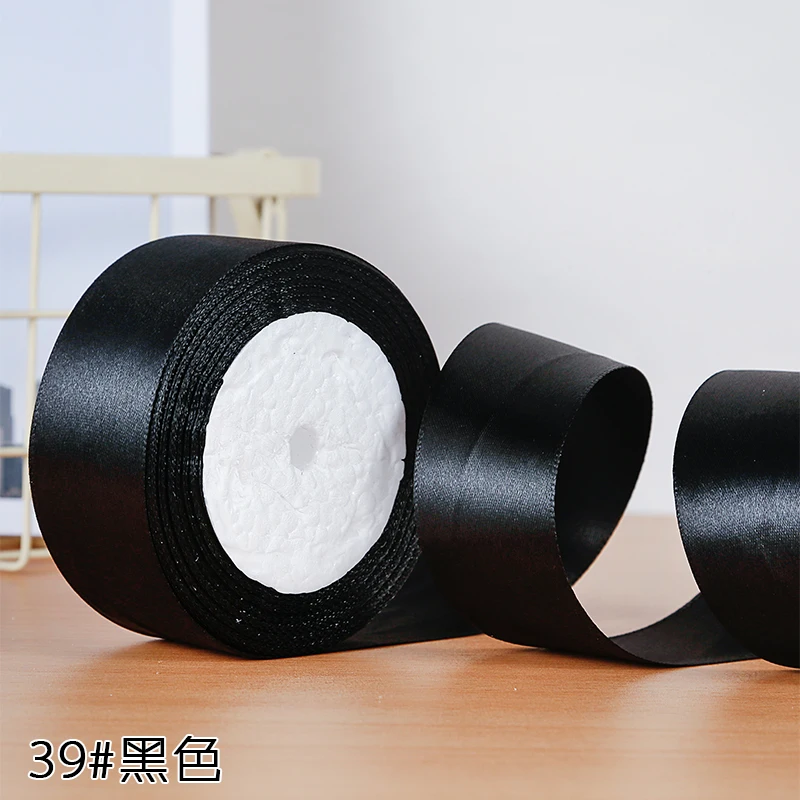 25Yard Silk Satin Ribbons Crafts Bow Handmade DIY Gift Packaging Wrap Party Wedding Decorative 6mm 10mm 15mm 20mm 25mm 40mm 50mm
