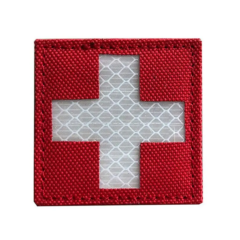 

Reflective Medic Patches Tactical Patches Hook-Fastener Backing Cross Rescue Ir Chapter Reflective Pack